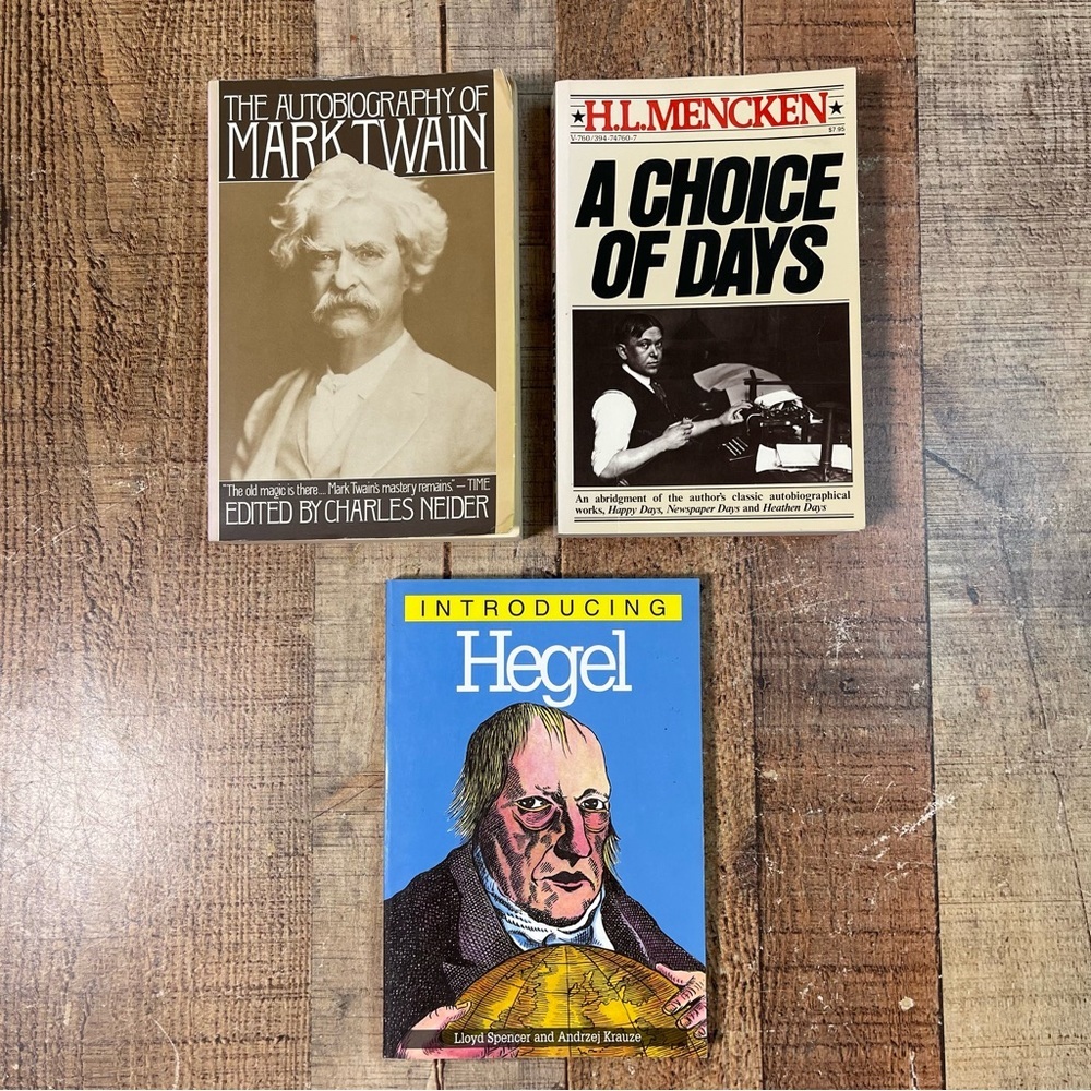 Autobiography Of Mark Twain A Choice Of Days Hegel Nonfiction Book Bundle